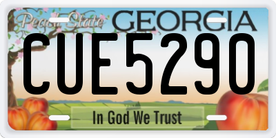 GA license plate CUE5290