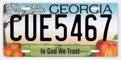 GA license plate CUE5467