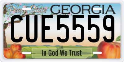 GA license plate CUE5559