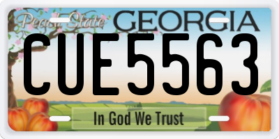 GA license plate CUE5563
