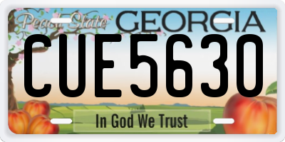 GA license plate CUE5630