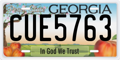 GA license plate CUE5763