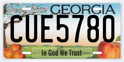 GA license plate CUE5780