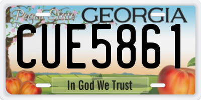 GA license plate CUE5861