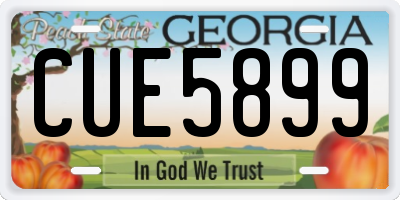 GA license plate CUE5899