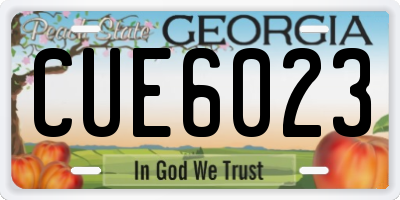GA license plate CUE6023