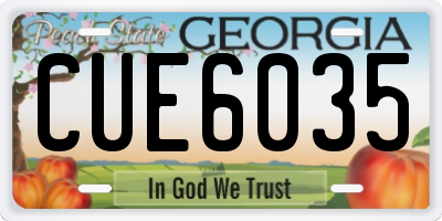 GA license plate CUE6035