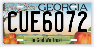 GA license plate CUE6072