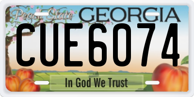 GA license plate CUE6074