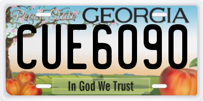 GA license plate CUE6090