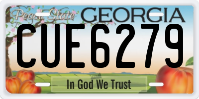 GA license plate CUE6279