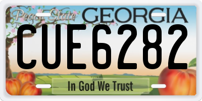GA license plate CUE6282
