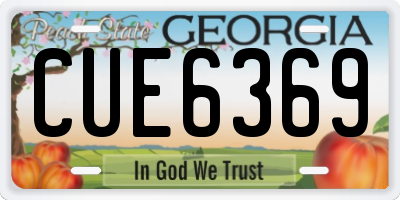 GA license plate CUE6369