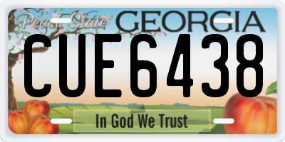 GA license plate CUE6438