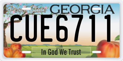 GA license plate CUE6711