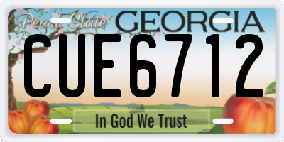 GA license plate CUE6712