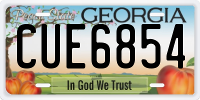 GA license plate CUE6854