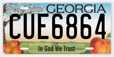 GA license plate CUE6864