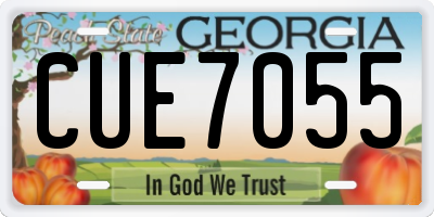GA license plate CUE7055