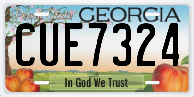 GA license plate CUE7324