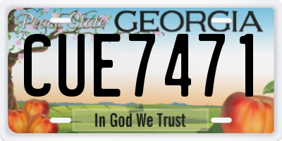 GA license plate CUE7471