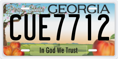 GA license plate CUE7712