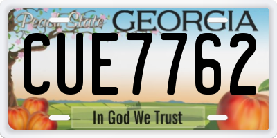 GA license plate CUE7762