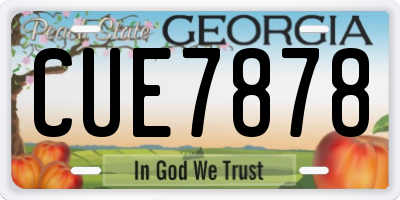 GA license plate CUE7878