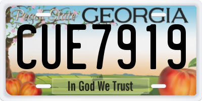 GA license plate CUE7919