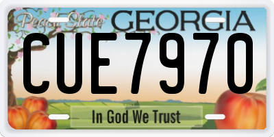 GA license plate CUE7970