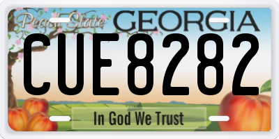 GA license plate CUE8282