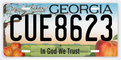 GA license plate CUE8623