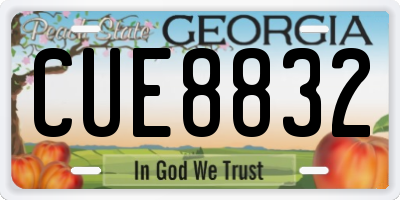 GA license plate CUE8832
