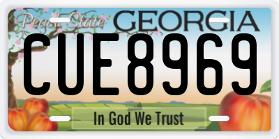 GA license plate CUE8969