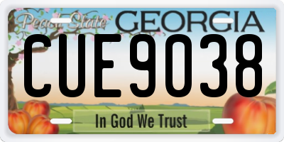 GA license plate CUE9038