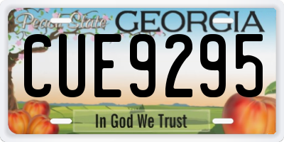 GA license plate CUE9295