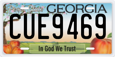 GA license plate CUE9469