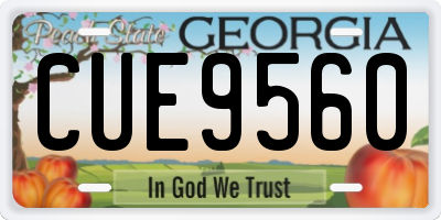 GA license plate CUE9560
