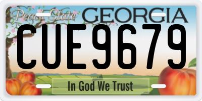 GA license plate CUE9679