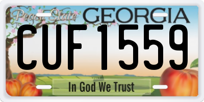 GA license plate CUF1559