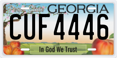 GA license plate CUF4446