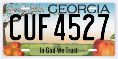 GA license plate CUF4527