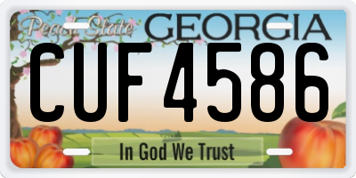 GA license plate CUF4586