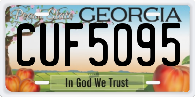 GA license plate CUF5095