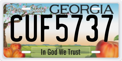 GA license plate CUF5737