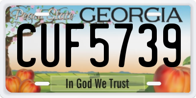 GA license plate CUF5739