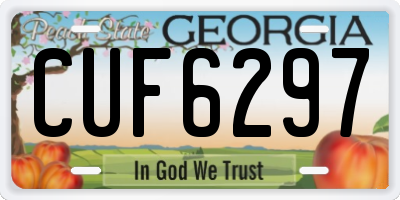GA license plate CUF6297