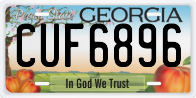 GA license plate CUF6896