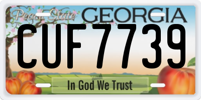 GA license plate CUF7739