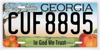 GA license plate CUF8895